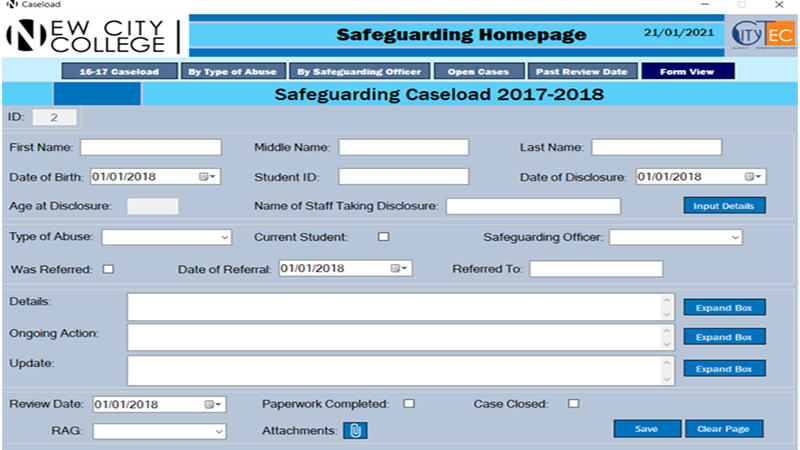Safeguarding Database